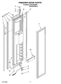 FREEZER DOOR PARTS Diagram and Parts List for JS42CXDUDB00  Jenn-Air Refrigerator