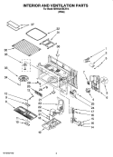INTERIOR AND VENTILATION PARTS Diagram and Parts List for MMV5207BCW15  Maytag Microwave
