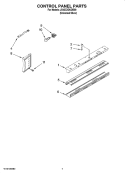 CONTROL PANEL PARTS Diagram and Parts List for JS42CXDUDB00  Jenn-Air Refrigerator