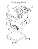 TOP AND CONSOLE PARTS Diagram and Parts List for MDE25PRAYW0  Maytag Dryer