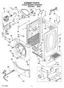 CABINET PARTS Diagram and Parts List for MGD9800TB0  Maytag Dryer