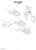 Part Location Diagram of 4344849 Whirlpool Wine Rack, Lower