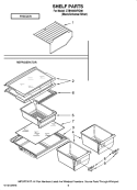 SHELF PARTS, OPTIONAL PARTS Diagram and Parts List for CTB1832VRD00  Magic Chef Refrigerator