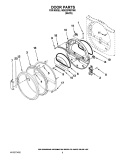 DOOR PARTS Diagram and Parts List for MDE22PRBYW0  Maytag Dryer