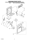 DISPENSER FRONT PARTS Diagram and Parts List for MSD2269KEA02  Maytag Refrigerator