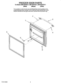 FREEZER DOOR PARTS Diagram and Parts List for MBF2255KEQ11  Maytag Refrigerator