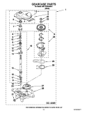 GEARCASE PARTS Diagram and Parts List for MAT14PRAWW1  Maytag Washer