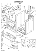 CABINET PARTS Diagram and Parts List for 3RMED4905TW0  Maytag Dryer