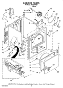 CABINET PARTS Diagram and Parts List for NGD5240TQ0  Amana Dryer