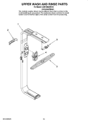 UPPER WASH AND RINSE PARTS, OPTIONAL PARTS (NOT INCLUDED) Diagram and Parts List for CDB1500AWD10  Magic Chef Dishwasher