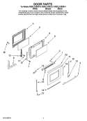 DOOR PARTS Diagram and Parts List for MGRL752BDW14  Maytag Range