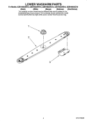 LOWER WASHARM PARTS Diagram and Parts List for ADB1500AWZ10  Amana Dishwasher