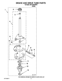 BRAKE AND DRIVE TUBE PARTS Diagram and Parts List for MAT14PRAWW1  Maytag Washer