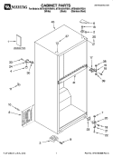 CABINET PARTS Diagram and Parts List for MTB1854VRB01  Maytag Refrigerator