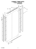 Part Location Diagram of WPW10259166 Whirlpool TRIM-CABNT