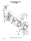 TUB AND BASKET PARTS Diagram and Parts List for MAH22PDAGW0  Maytag Washer