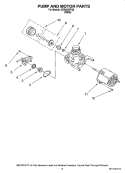 PUMP AND MOTOR PARTS Diagram and Parts List for CDB4000TQ0  Magic Chef Dishwasher