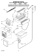 ICEMAKER PARTS, OPTIONAL PARTS Diagram and Parts List for MBF2254HEB14  Maytag Refrigerator