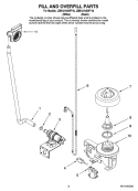 FILL AND OVERFILL PARTS Diagram and Parts List for JDB1275AWF10  Jenn-Air Dishwasher
