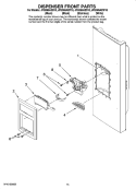 DISPENSER FRONT PARTS Diagram and Parts List for JFI2089AEP10  Jenn-Air Refrigerator