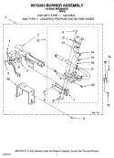 8576353 BURNER ASSEMBLY Diagram and Parts List for MGD9600SQ0  Maytag Dryer