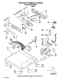 TOP AND CONSOLE PARTS Diagram and Parts List for MDE25PDAGW0  Maytag Dryer
