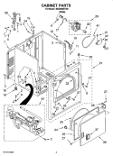CABINET PARTS Diagram and Parts List for MGD5805TW0  Maytag Dryer