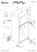 CABINET PARTS Diagram and Parts List for CTB1822VRB01  Magic Chef Refrigerator