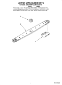 LOWER WASHARM PARTS Diagram and Parts List for JDB1275AWF10  Jenn-Air Dishwasher