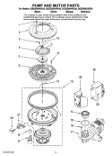 PUMP AND MOTOR PARTS Diagram and Parts List for ADB3500AWB36  Amana Dishwasher