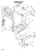 CABINET PARTS Diagram and Parts List for MED5700TQ1  Maytag Dryer