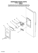 DISPENSER FRONT PARTS Diagram and Parts List for JFI2089ATS10  Jenn-Air Refrigerator