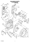 BULKHEAD PARTS Diagram and Parts List for MGD5630TQ0  Maytag Dryer