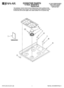 COOKTOP PARTS Diagram and Parts List for JGR8890ADP13  Jenn-Air Range