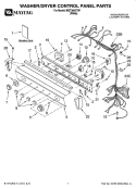 WASHER / DRYER CONTROL PANEL PARTS Diagram and Parts List for MGT3800TW1  Maytag Washer Dryer Combo
