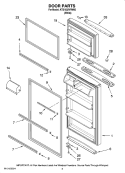DOOR PARTS Diagram and Parts List for ATB1832VRW00  Amana Refrigerator