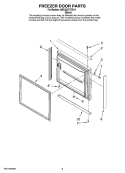 FREEZER DOOR PARTS Diagram and Parts List for ABC2037DTS14  Amana Refrigerator