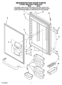 REFRIGERATOR DOOR PARTS Diagram and Parts List for ABB2227DEB14  Amana Refrigerator