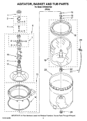 Part Location Diagram of WP3348752 Whirlpool Washer Upper Agitator