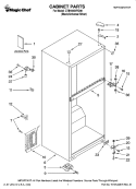 CABINET PARTS Diagram and Parts List for CTB1832VRD00  Magic Chef Refrigerator