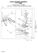 8318272 BURNER ASSEMBLY, OPTIONAL PARTS (NOT INCLUDED) Diagram and Parts List for MGD5805TW1  Maytag Dryer