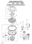 PUMP AND MOTOR PARTS Diagram and Parts List for JDB1105AWS10  Jenn-Air Dishwasher