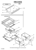 SHELF PARTS, OPTIONAL PARTS (NOT INCLUDED) Diagram and Parts List for MTN1852VRW00  Maytag Refrigerator