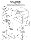 FREEZER LINER PARTS Diagram and Parts List for MBF2262HEB13  Maytag Refrigerator