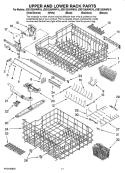 UPPER AND LOWER RACK PARTS Diagram and Parts List for JDB1250AWB10  Jenn-Air Dishwasher