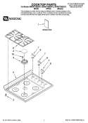Part Location Diagram of 74010125 Whirlpool Double Burner Grate