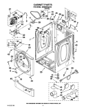 CABINET PARTS Diagram and Parts List for MDE25PRAZW0  Maytag Dryer