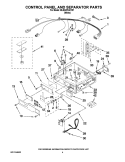 CONTROL PANEL AND SEPARATOR PARTS Diagram and Parts List for MLE24PDAYW1  Maytag Dryer
