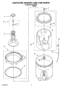 Part Location Diagram of WPW10131112 Whirlpool Agitator