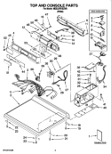 TOP AND CONSOLE PARTS Diagram and Parts List for MDE22PDBZW0  Maytag Dryer